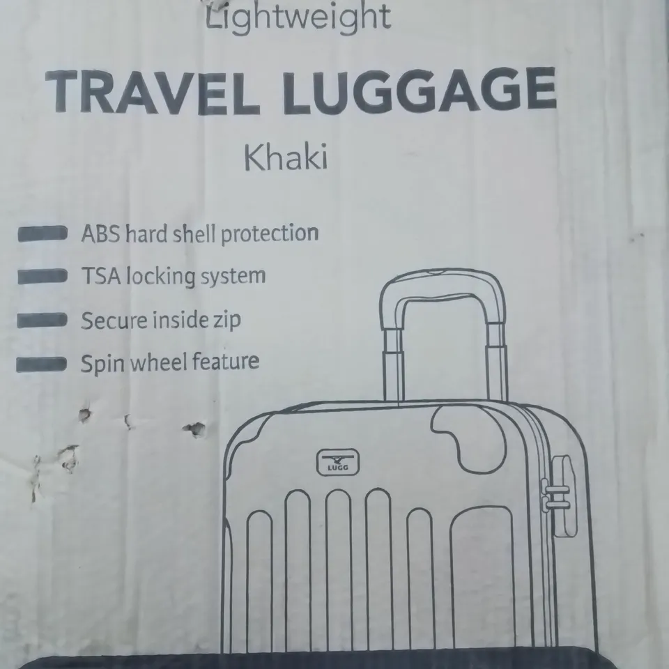 BOXED LUGG LIGHTWEIGHT TRAVEL LUGGAGE KHAKI