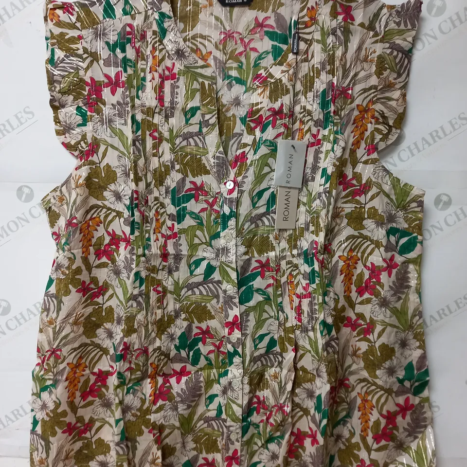 ROMAN FRILL SLEEVE BLOUSE - 18