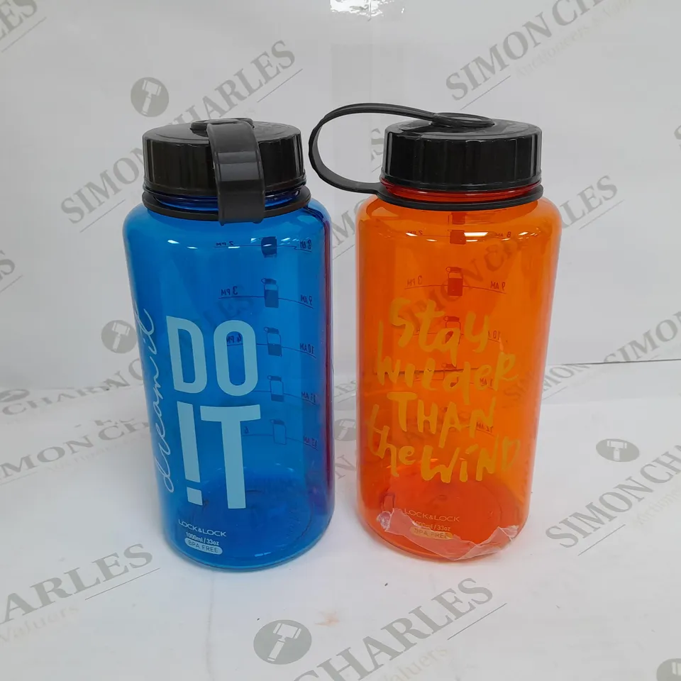 LOCK N LOCK 1000ML BOTTLE BLUE AND ORANGE 1000ML EACH