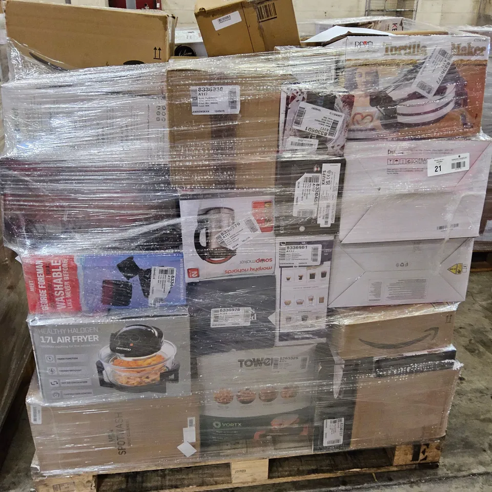PALLET OF APPROXIMATELY 59 UNPROCESSED RAW RETURN HOUSEHOLD AND ELECTRICAL GOODS TO INCLUDE;