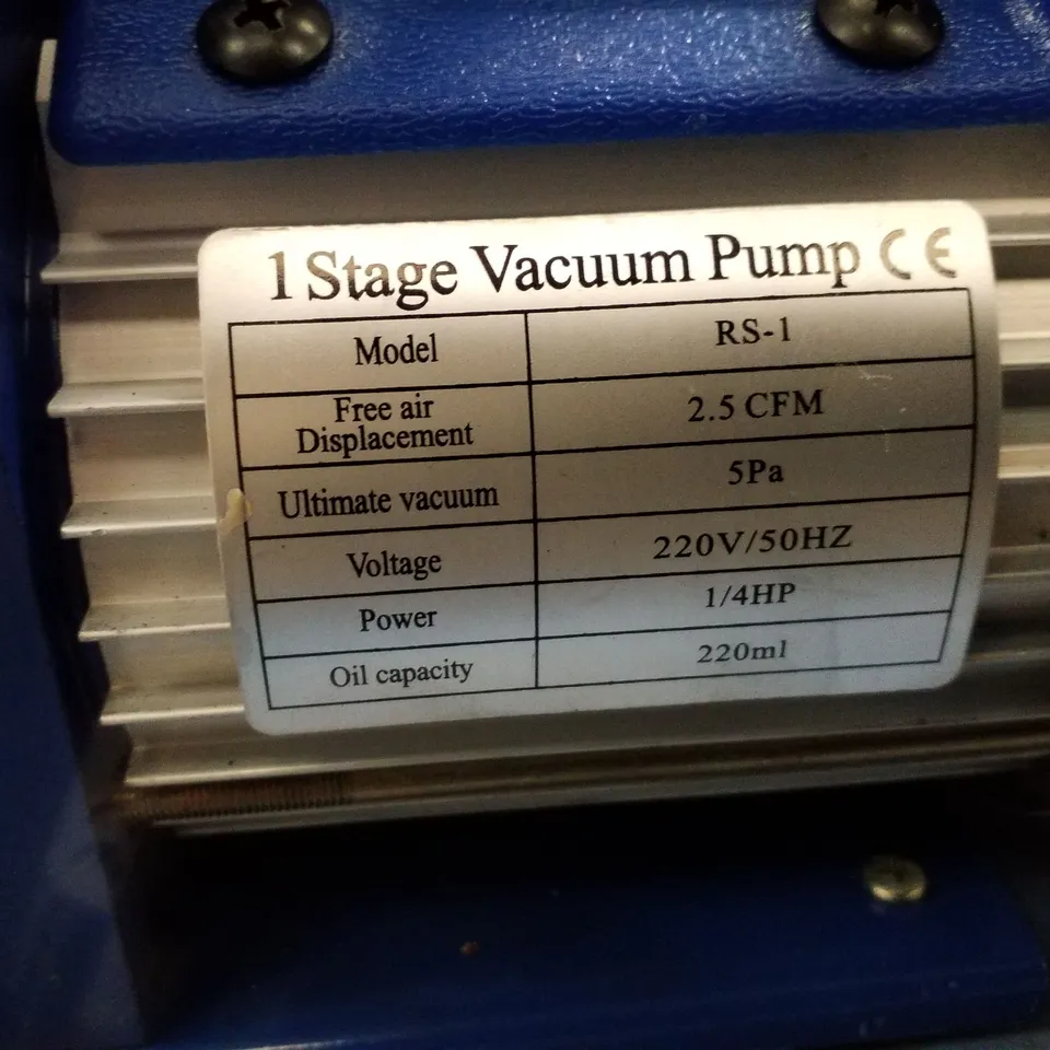 BOXED RS-1 1 STAGE VACUUM PUMP