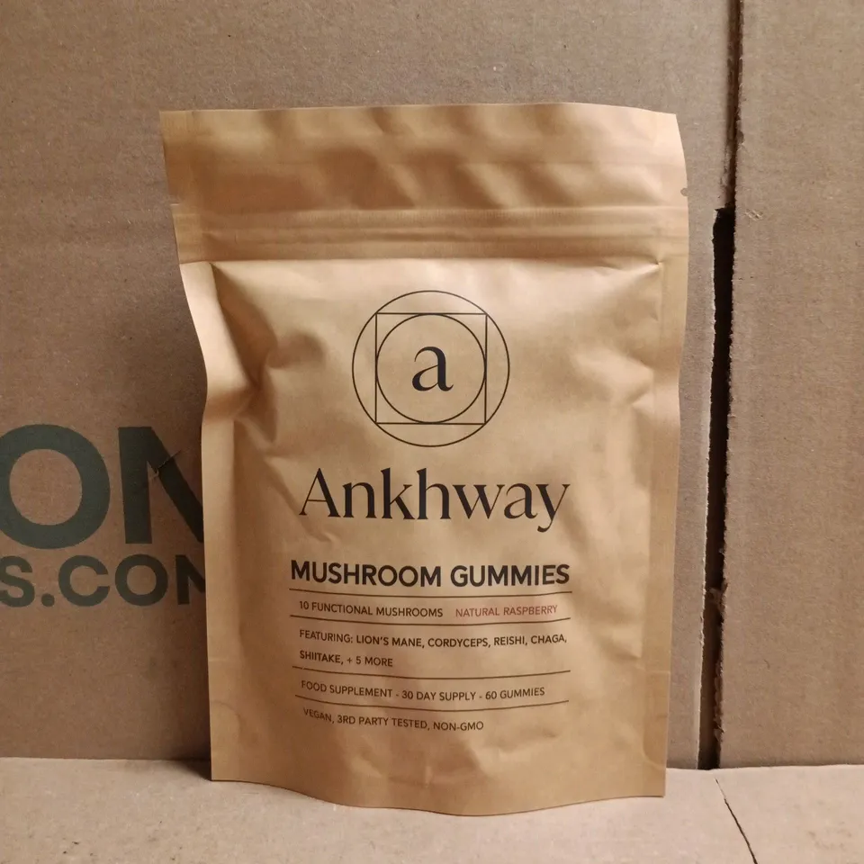 ANKHWAY MUSHROOM GUMMIES - NATURAL RASPBERRY (60 GUMMIES)