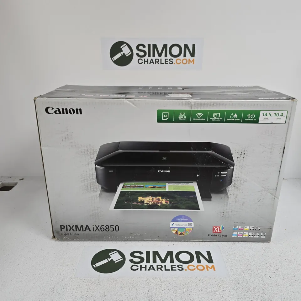 BOXED CANON PIXMA IX6850 WIRELESS A3 COLOUR INKJET PRINTER