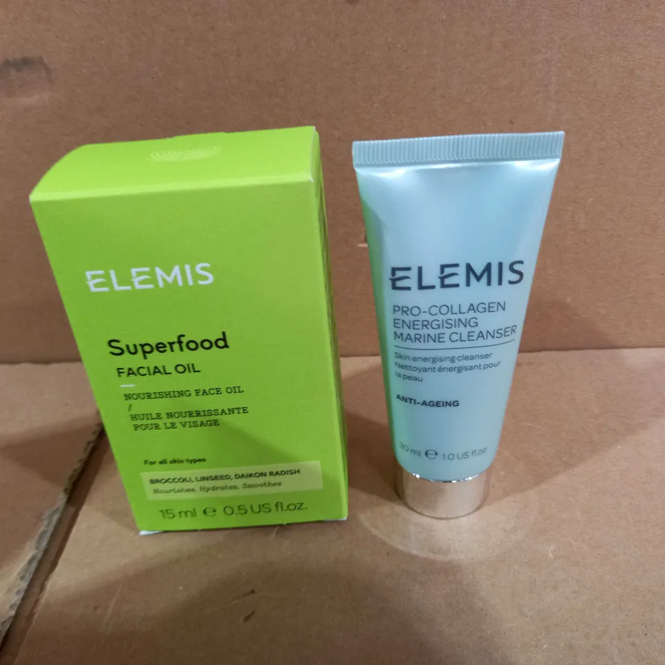 ELEMIS SUPERFOOD FACIAL OIL AND PRO-COLLAGEN ENERGISING MARINE CLEANSER