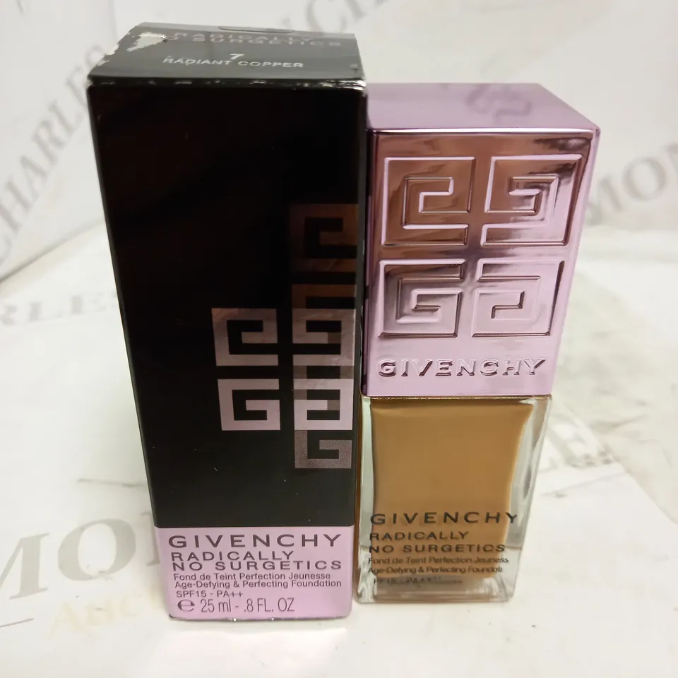 GIVENCHY RADICALLY NO SURGETICS AGE DEFYING & PERFECTING FOUNDATION 25ML IN 7 RADIANT COPPER
