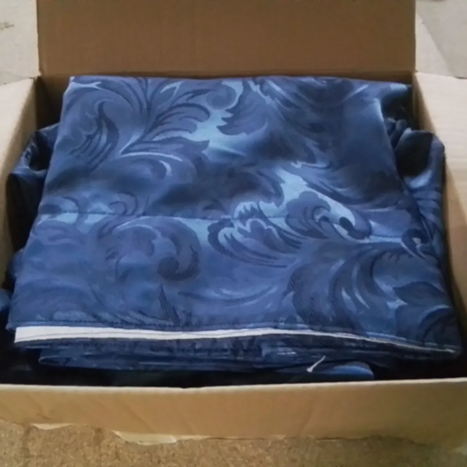 BOXED HALLAS ROOM DARKENING PENCIL PLEATED CURTAINS