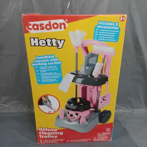 BOXED CASDON HETTY DELUXE CLEANING TROLLEY TOY 