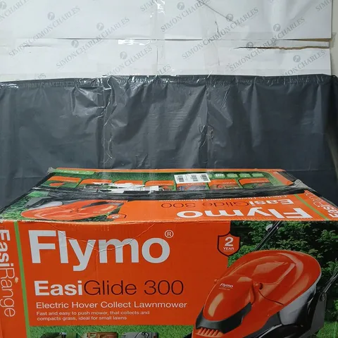 BOXED FLYMO EASIGLIDE 300 CORDED HOVER COLLECT LAWNMOWER