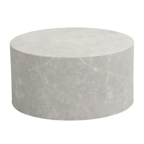 BOXED WOHNLING STONE-EFFECT COFFEE TABLE 60cm BEIGE