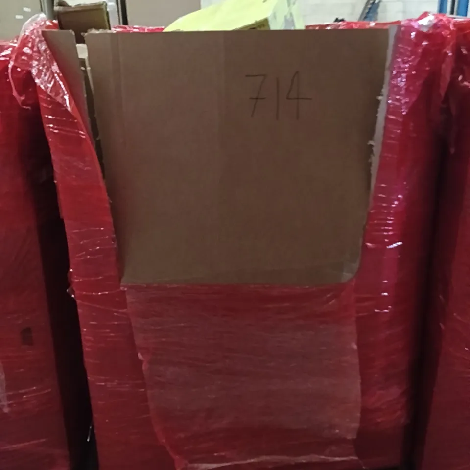 PALLET OF ASSORTED HOUSEHOLD GOODS AND PRODUCTS TO INCLUDE; LAWN MOWER, BOXED FURNITURE ETC
