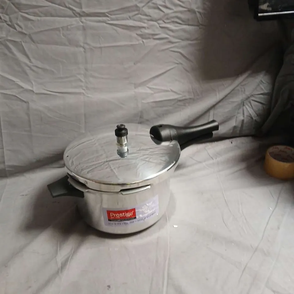 PRESTIGE QUICK 'N' TASTY 4-LITRE ALUMINIUM PRESSURE COOKER – BOXED