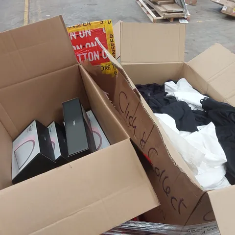 PALLET CONTAINING A WIDE RANGE OF BRAND NEW PRODUCTS TO INCLUDE ITEMS SUCH AS: ARCH DESK MIRRORS, MUGS, CAR AIR FRESHENERS, EAR BUD CASES, CLOTHING ECT