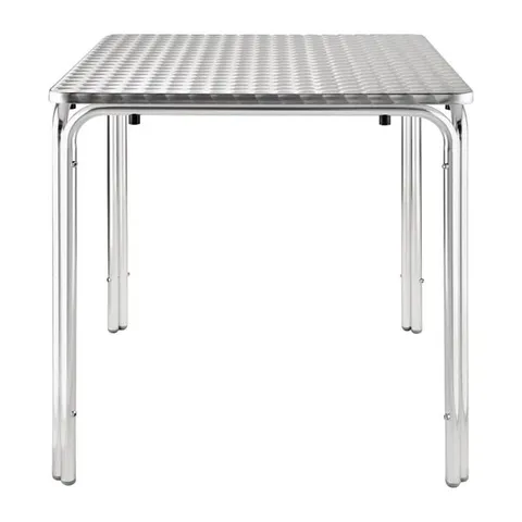 BOXED BOLERO SQUARE STACKING TABLE STAINLESS STEEL 700X700MM