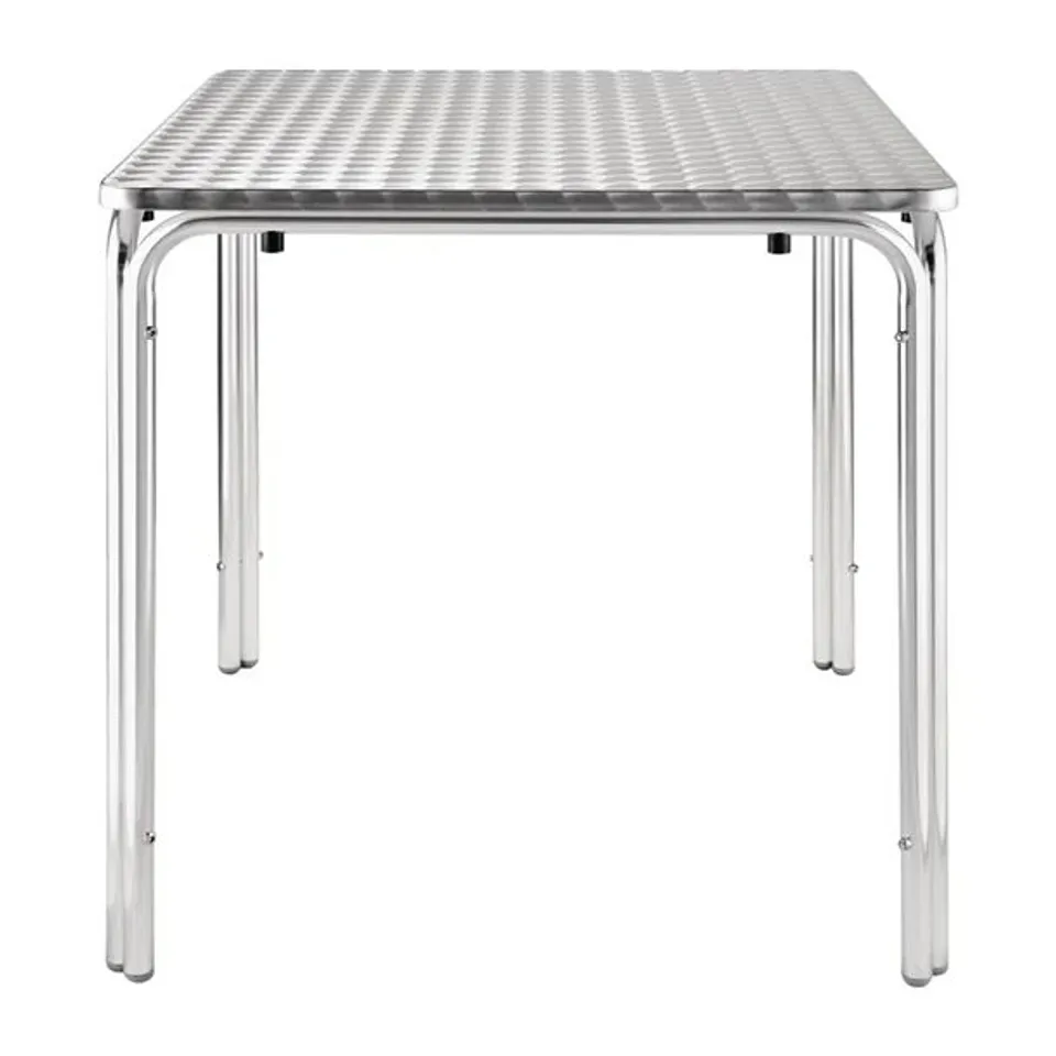 BOXED BOLERO SQUARE STACKING TABLE STAINLESS STEEL 700X700MM