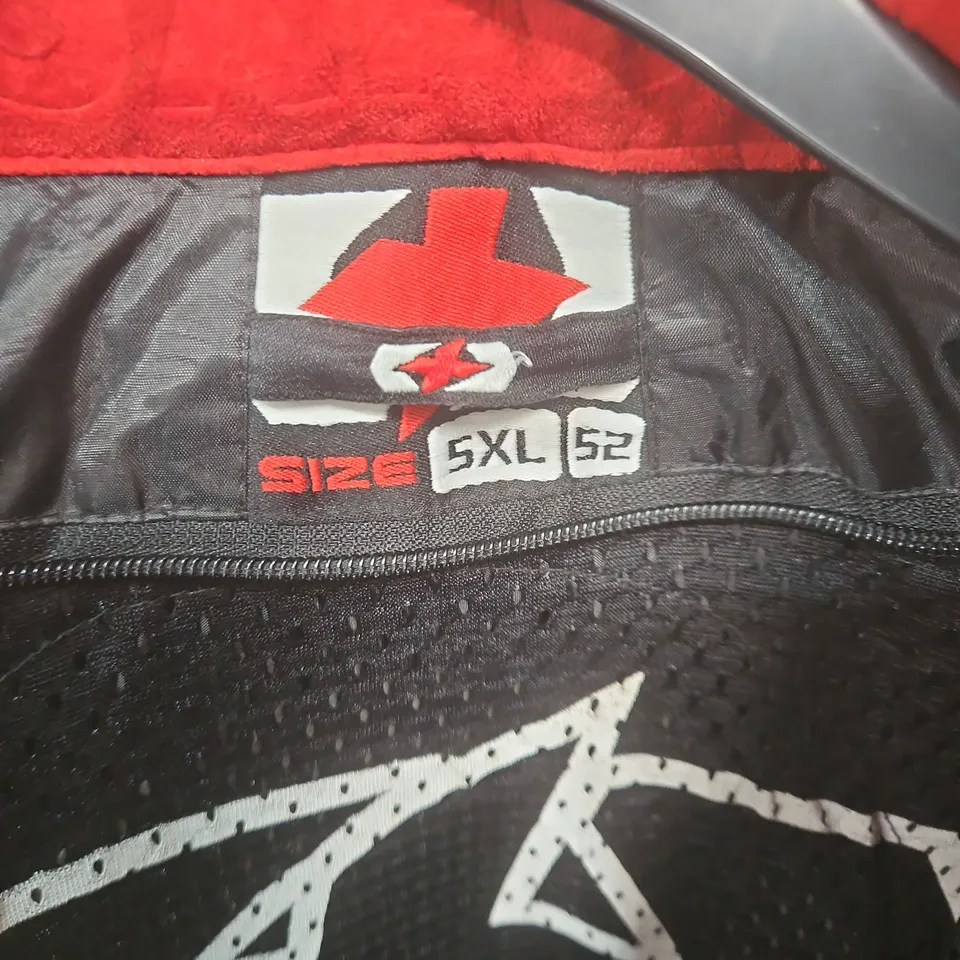 MEN'S BLACK MOTORCYCLE JACKET – SIZE 5XL (EU 52) – MULTIPLE POCKETS (VERIFY MODEL)