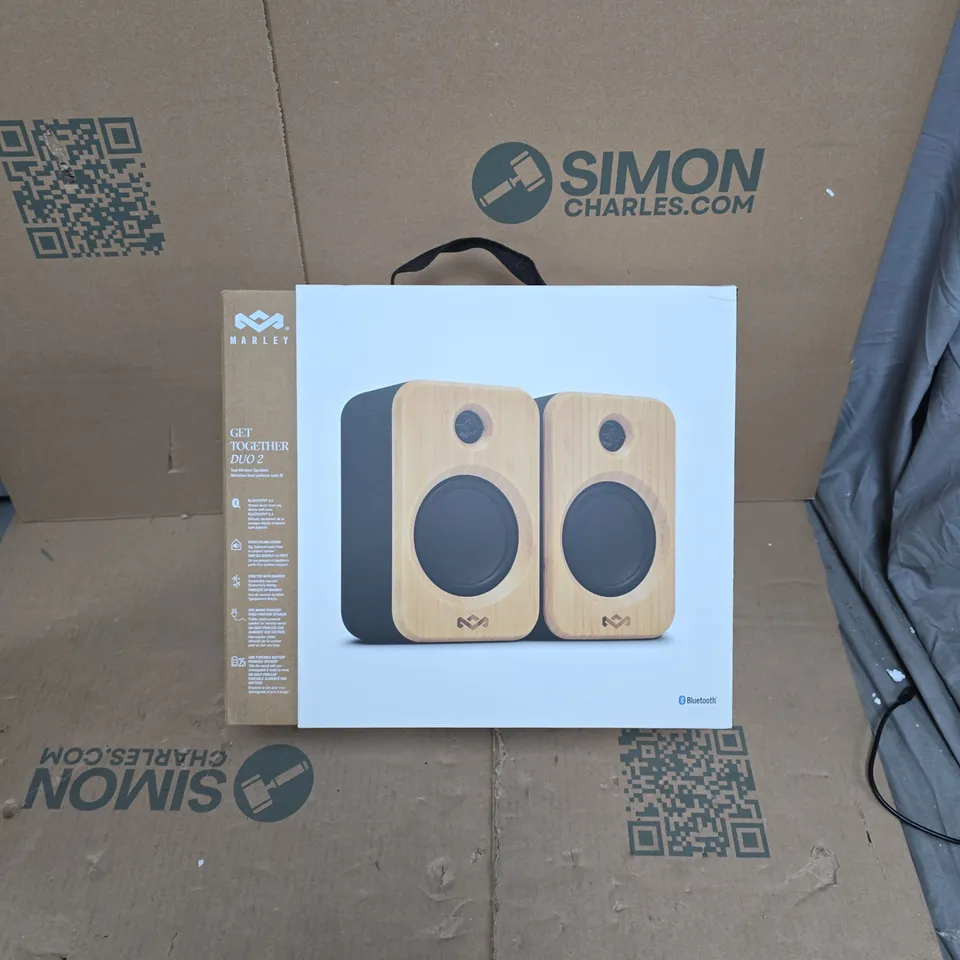 MARLEY GET TOGETHER DUO 2 TRUE WIRELESS SPEAKERS – WOOD FINISH (PAIR)