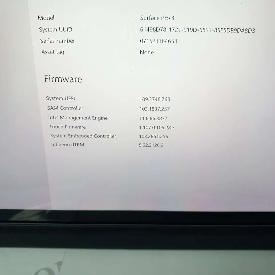 MICROSOFT SURFACE PRO 4 128GB 1724
