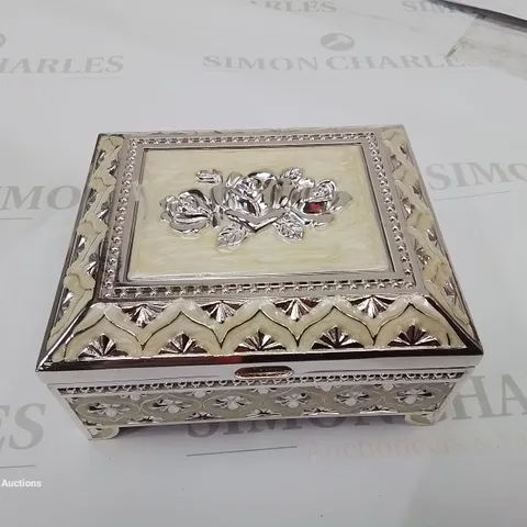 BOXED STYLISH DECORATIVE STEEL JEWELLERY BOX