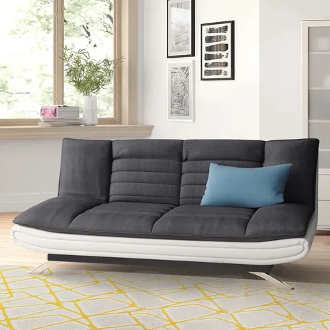 BOXED MERIDEN 3 SEATER FAUX LEATHER SOFA BED