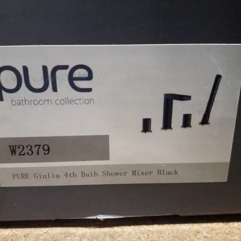 BOXED PURE GIULIA 4TH BATH SHOWER MIXER - BLACK