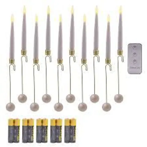 HOME REFLECTIONS SET OF 10 HANGING TREE CANDLES