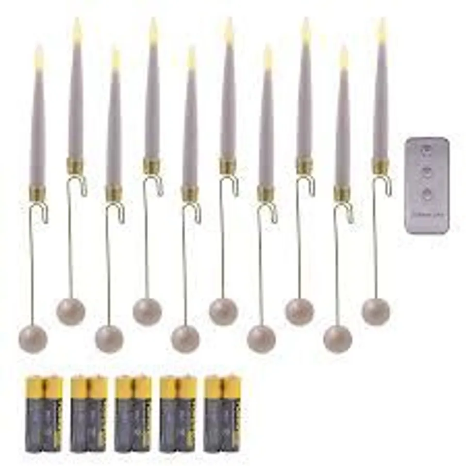 HOME REFLECTIONS SET OF 10 HANGING TREE CANDLES