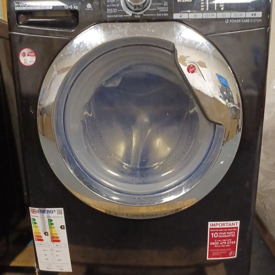 HOOVER H-WASH 300 H3D41065TACBE FREESTANDING WASHER DRYER, BLACK