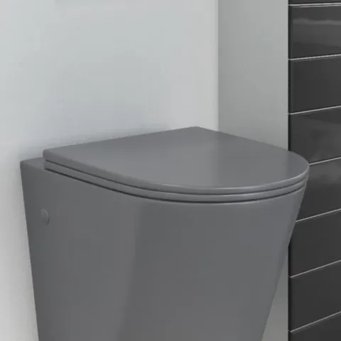 BOXED DESIGNER VERONA WALL HUNG TOILET MATT GREY
