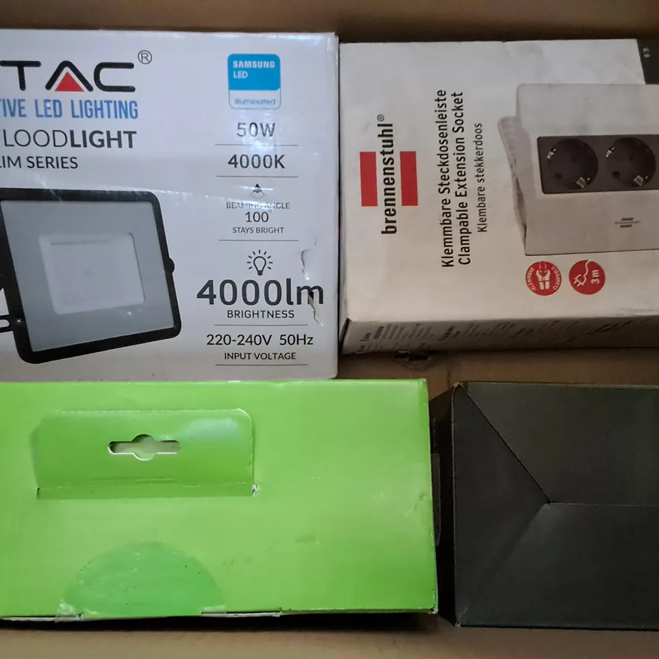 LOT OF 13 ASSORTED ITEMS TO INCLUDE BLINK SYNC MODULE, SMART OUTLETS AND LED FLOOD LIGHT