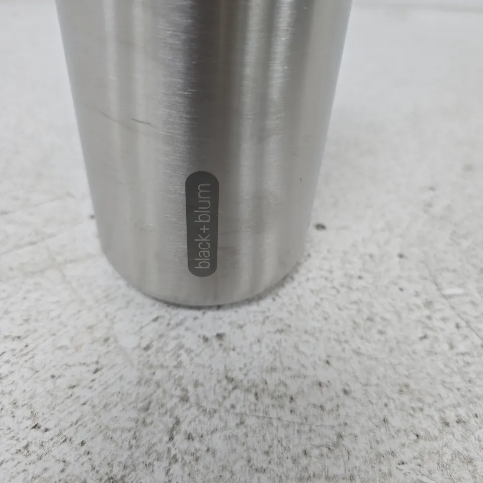 BLACK+BLUM INSULATED TRAVEL CUP – STAINLESS STEEL WITH ORANGE LID