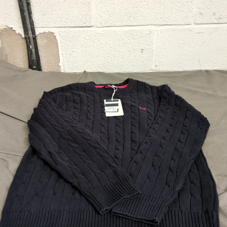 CREW CLOTHING COMPANY OARSMAN ORGANIC CABLE CREW DARK NAVY XL WITH TAGS