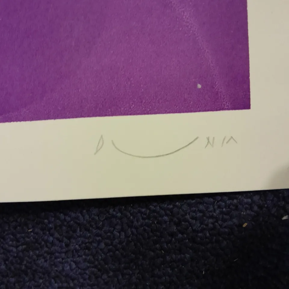 DUNJA JANKOVIC  OVALS ON OVAL PURPLE SIGNED PRINT #27/75