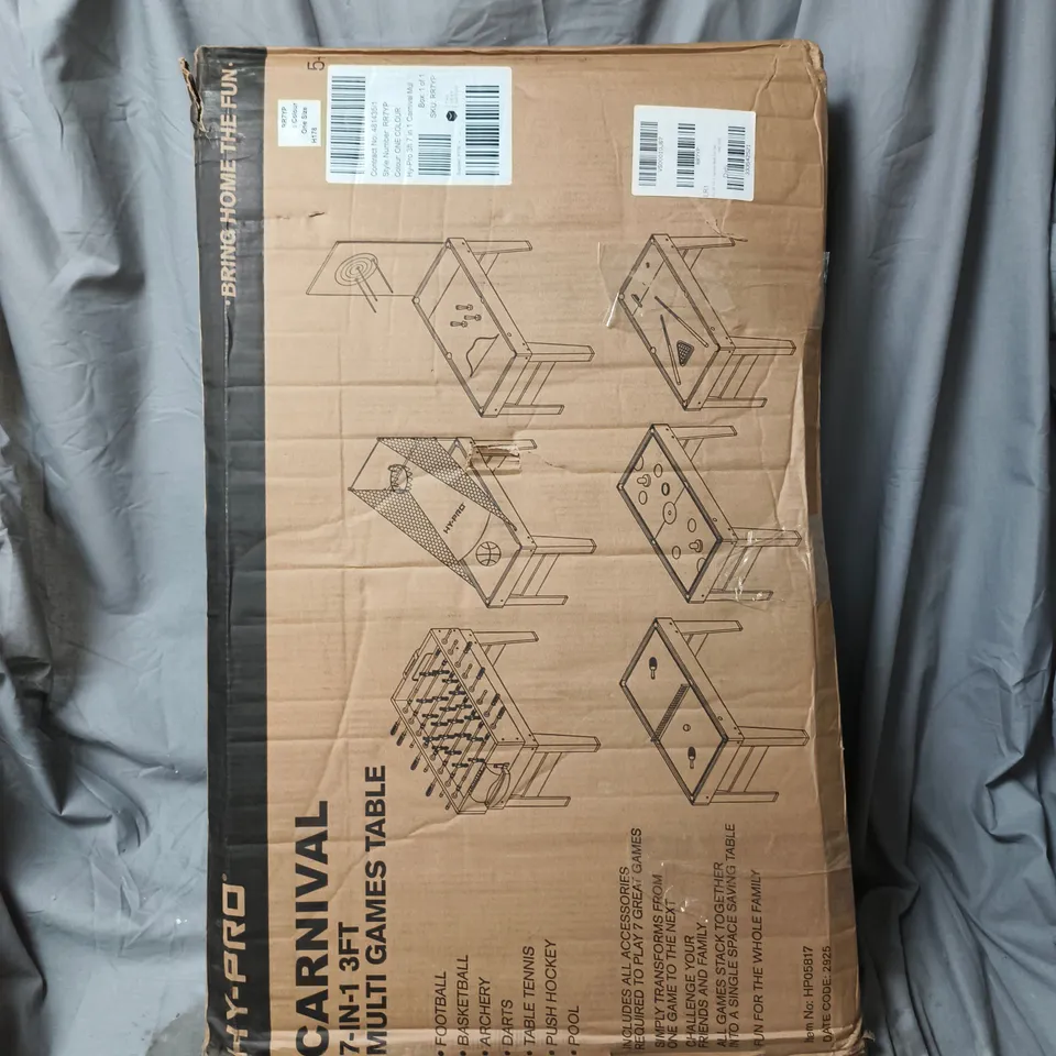 HY-PRO 3FT 7 IN 1 CARNIVAL MULTI FUN TABLE - COLLECTION ONLY RRP £99.99