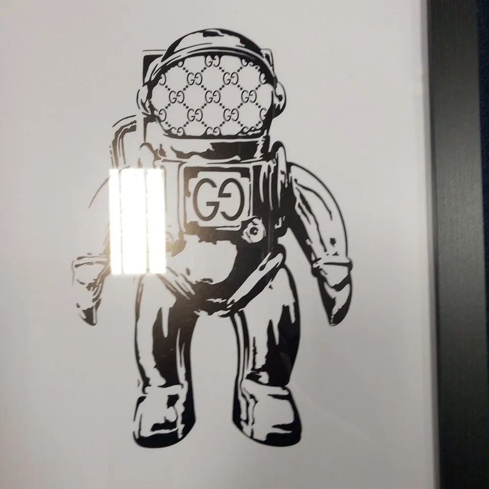 3 FRAMED THEFT ART ASTRO PRINTS TO INCLUDE; LV, GG AND FF