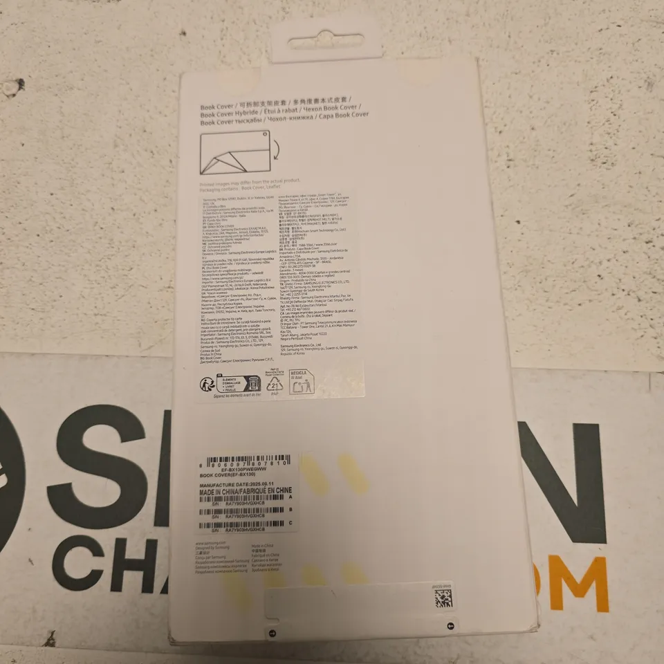 SAMSUNG GALAXY TAB A11 BOOK COVER – WHITE (IN PACKAGING)