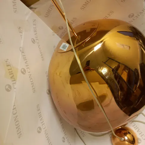 DESIGNER COPPER EFFECT LARGE HANGING CEILING LIGHT - COLLECTION ONLY