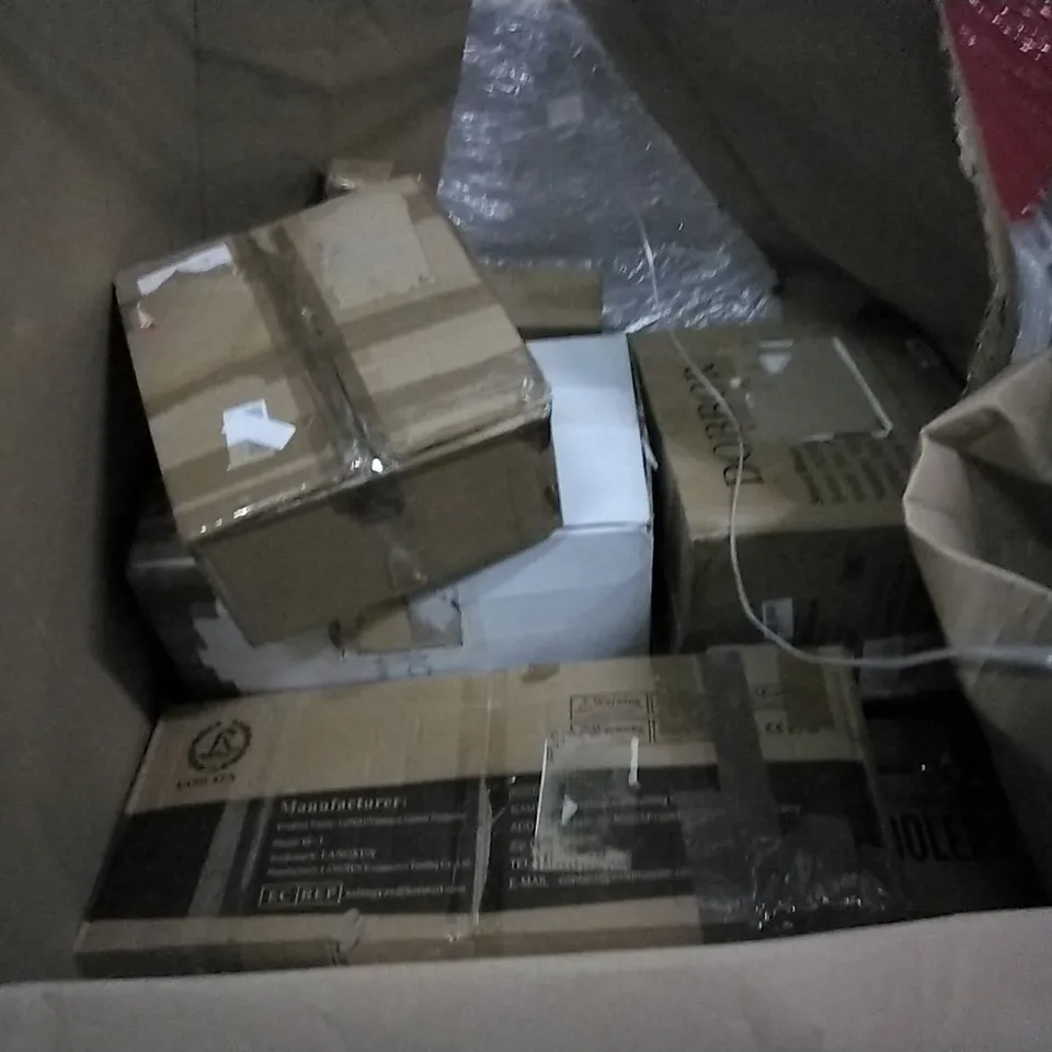 PALLET OF ASSORTED ITEMS INCLUDING AIR COOLER, HIVE SECRETS, RECCI BEDDING, LANG XUN TRAMPOLINE, DOBBOR STAND MIXER, JOYSTAR BIKES
