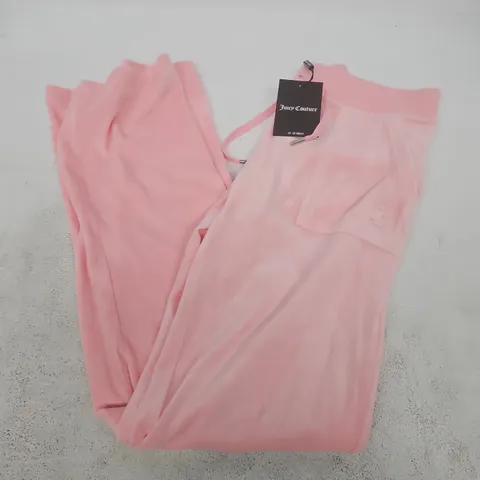 JUICY COUTURE DEL RAY STRAIGHT LEG TRACKPANTS IN PINK - UK MEDIUM
