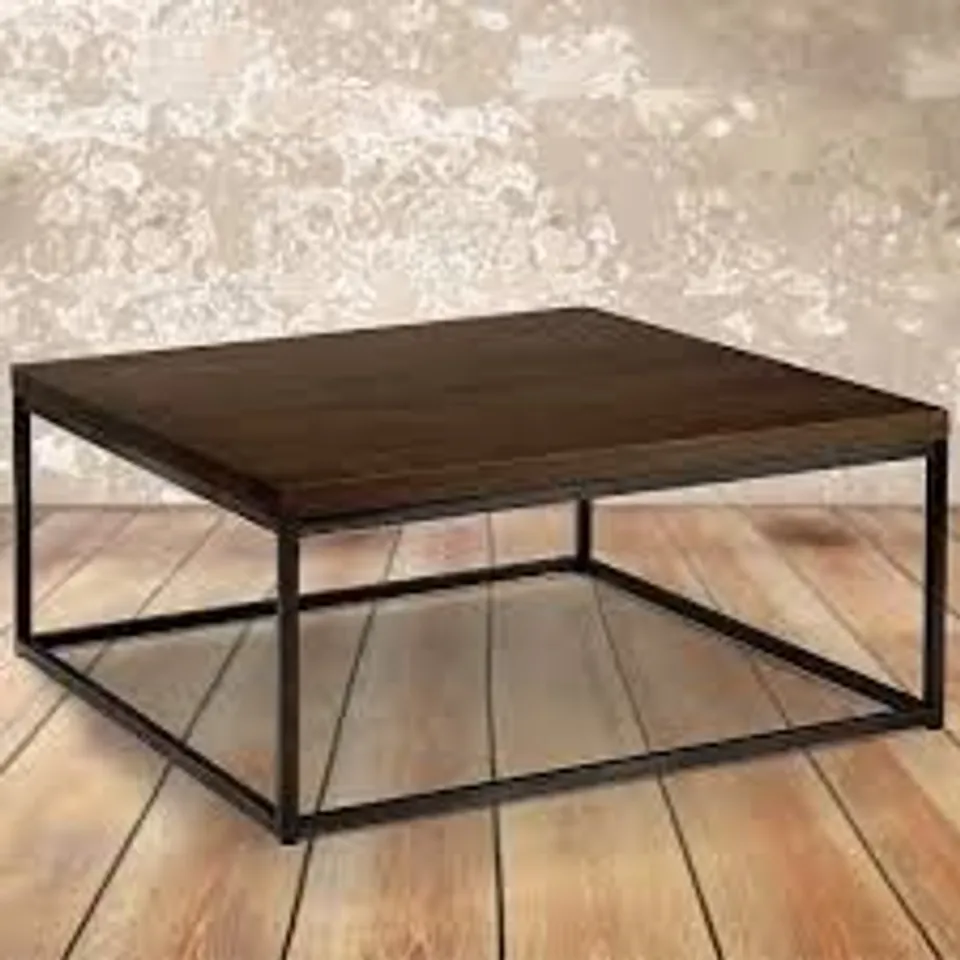 BOXED JULIAN BOWEN BROOKLYN SQUARE COFFEE TABLE - DARK OAK (1 BOX)