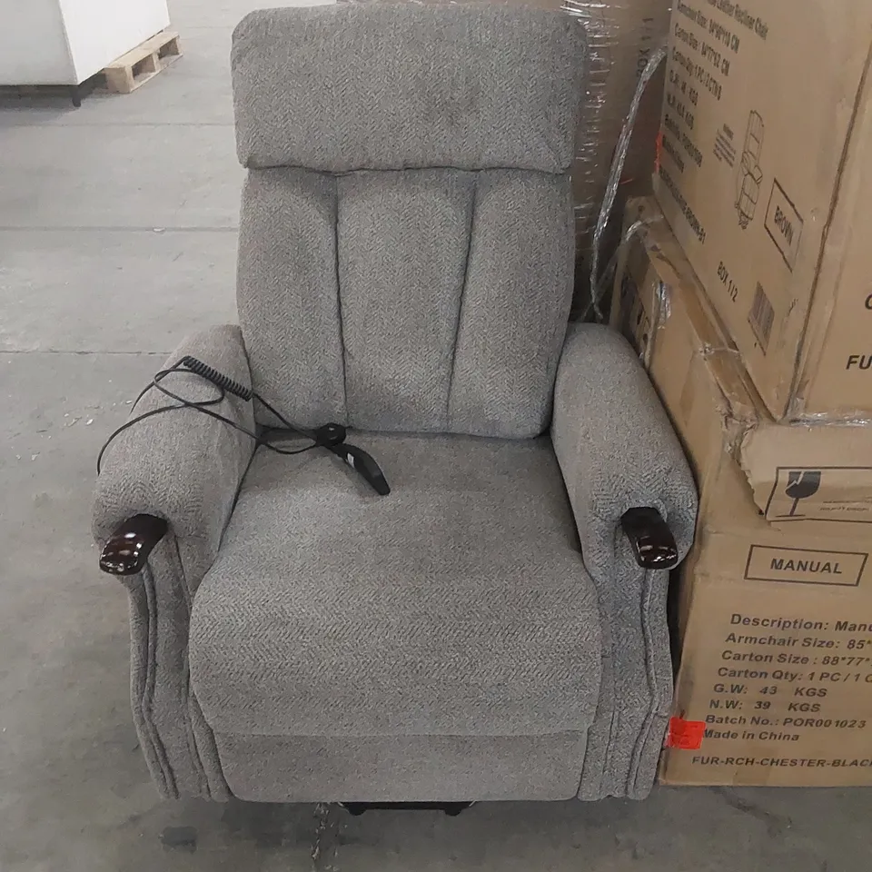 DESIGNER FABRIC UPHOLSTERED ELECTRIC MECHANISM ARMCHAIR