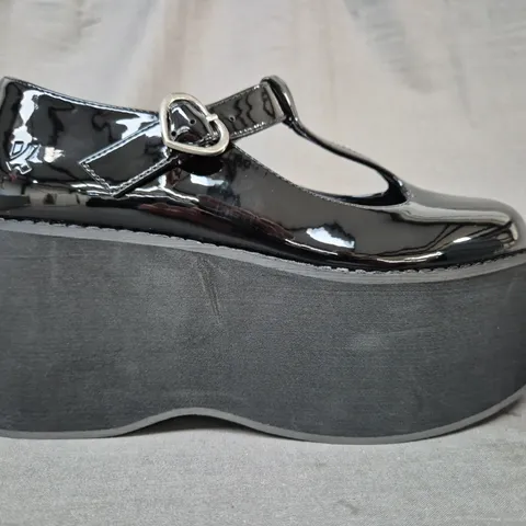 BOXED PAIR OF KOI MORENO BLACK PLATFORM MARY JANES UK SIZE 3