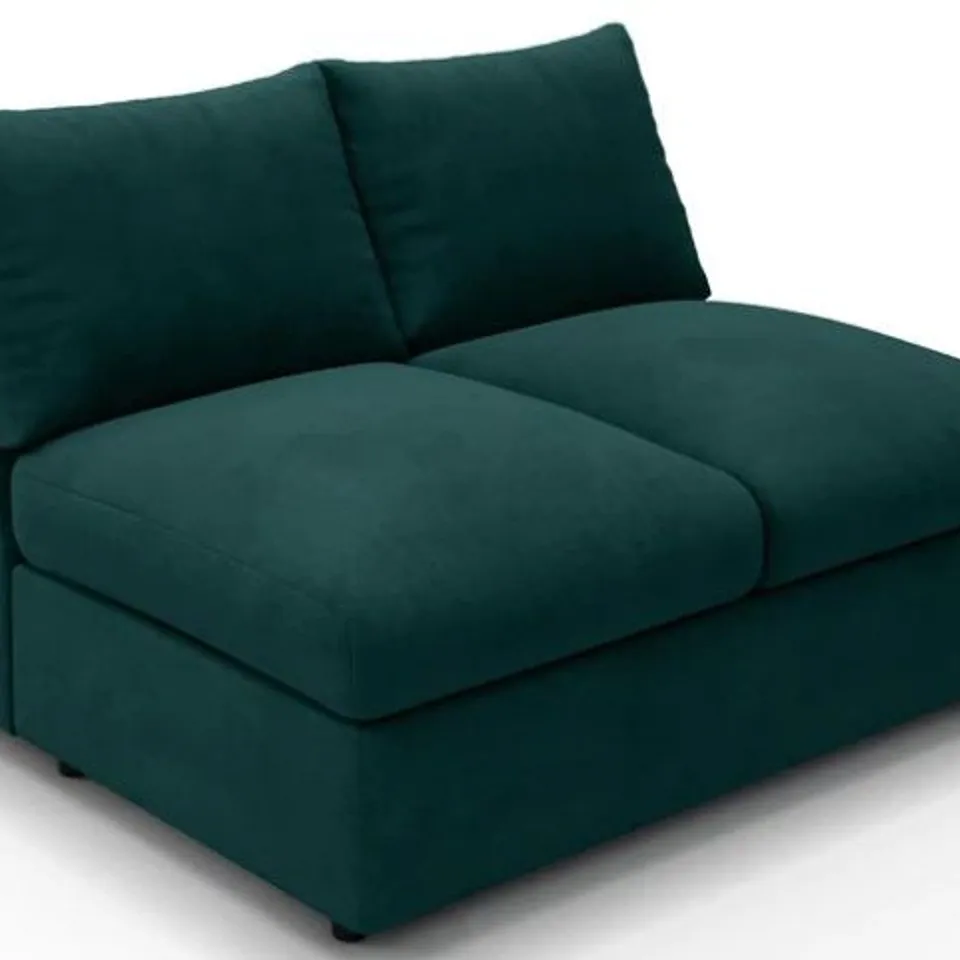 BOXED TWO SEATER SOFA CLOUD STORAGE FRAME & SEAT CUSHIONS PINE GREEN