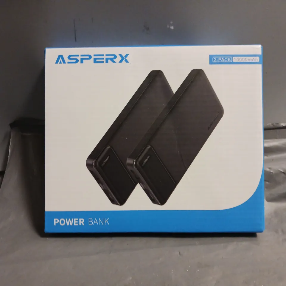 BOXED ASPERX POWER BANK 2 PACK 10000MAH