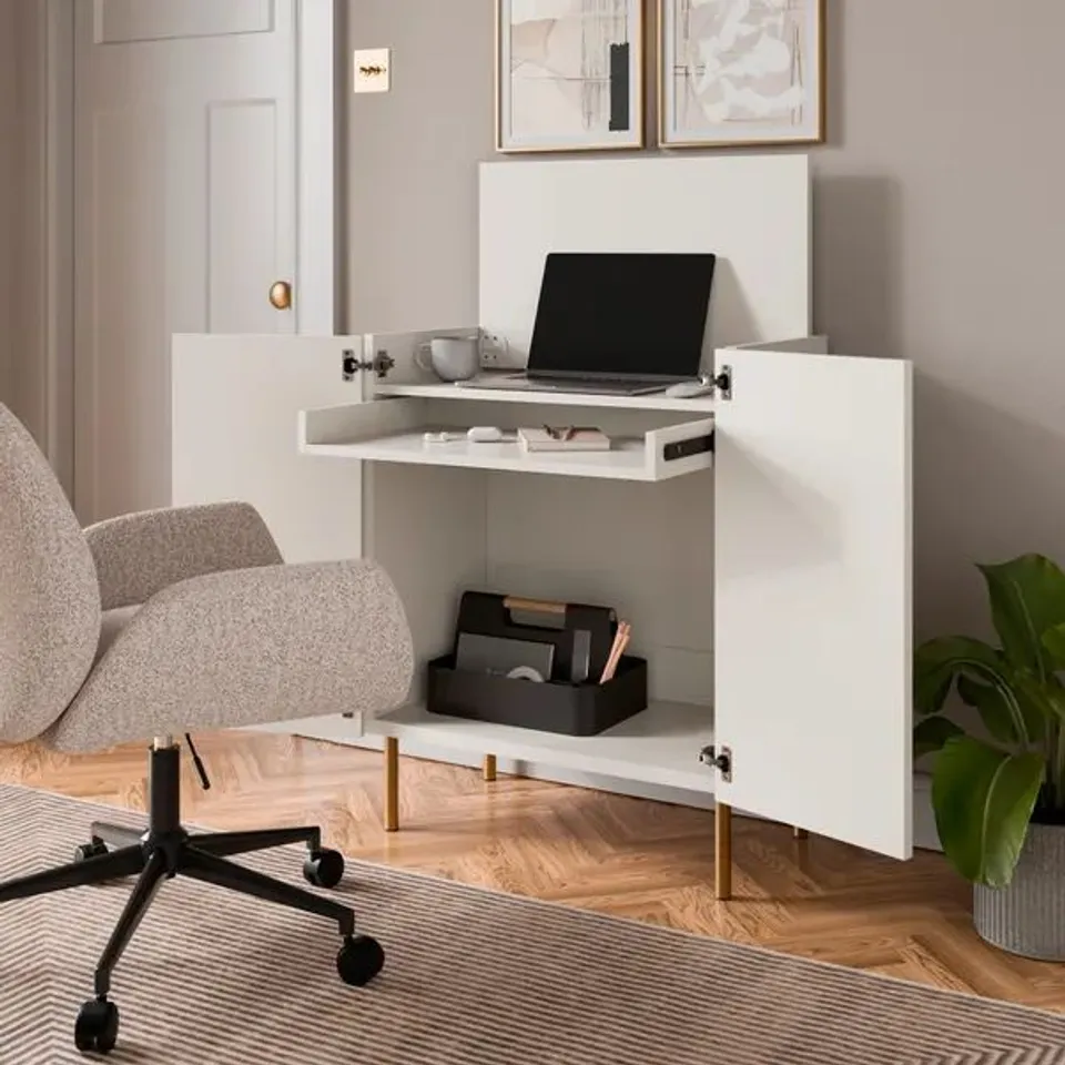 BOXED GEORGI COMPACT HIDEAWAY DESK (1 BOX)