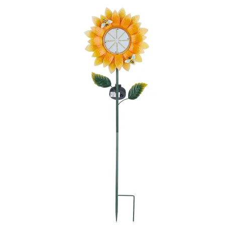 GARDEN REFLECTIONS SUNFLOWER AND BEE SOLAR STAKE LIGHT