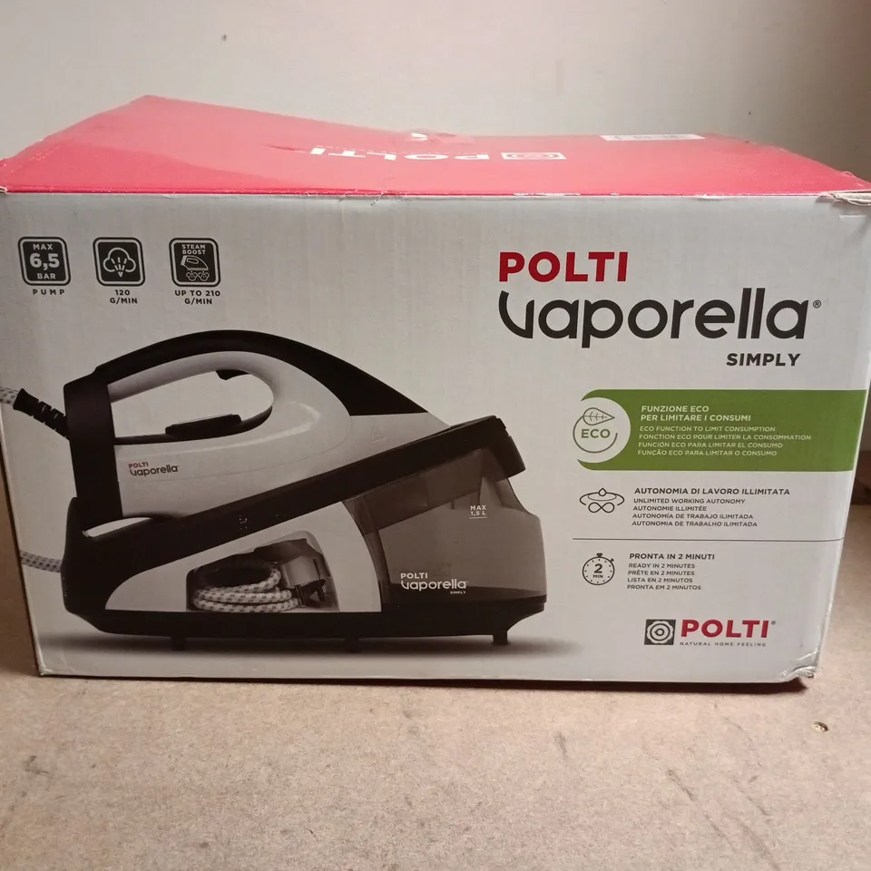 POLTI VAPORELLA SIMPLY STEAM IRON – BOXED