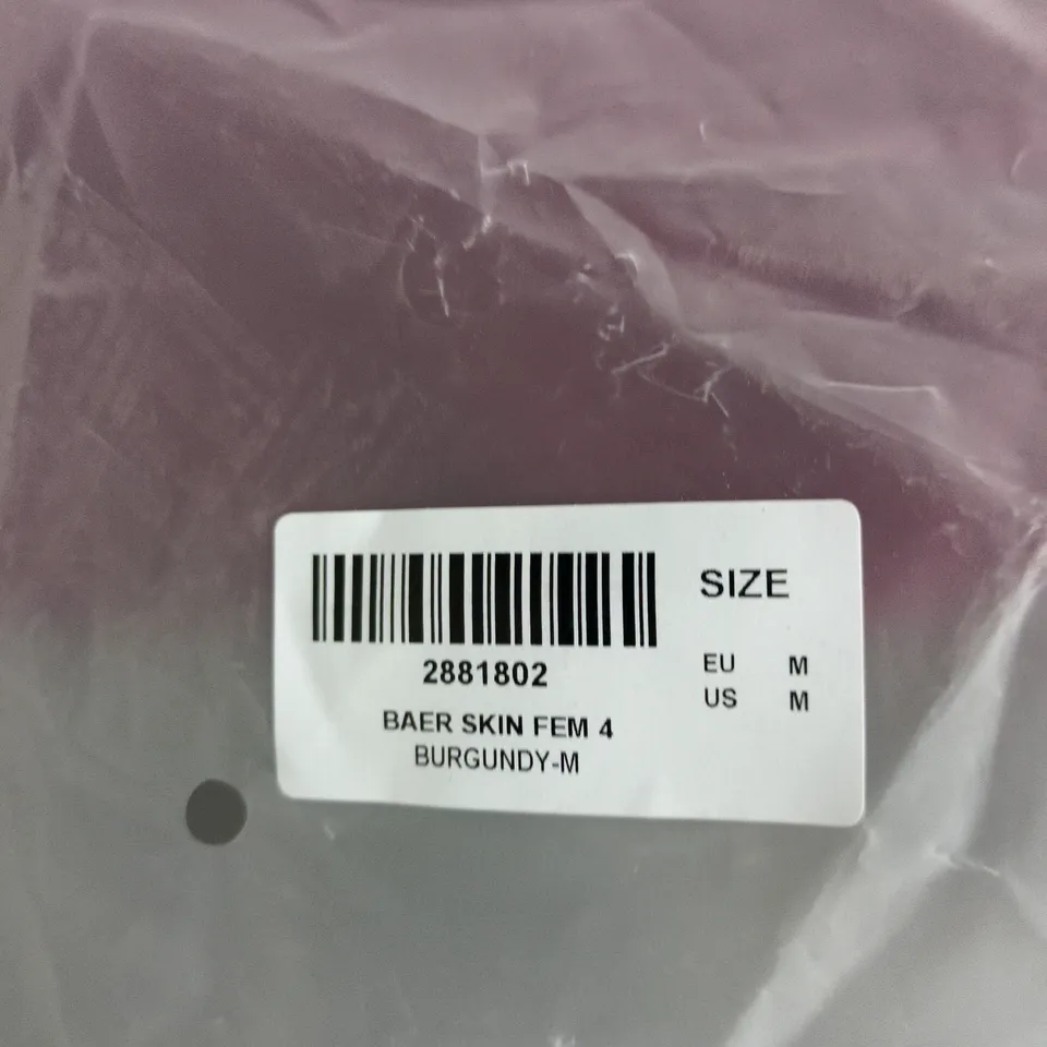 BAERSKIN BURGUNDY HOODED FLEECE UK M