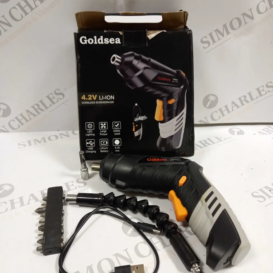 BOXED GOLDSEA 4.2V LI-ION CORDLESS SCREWDRIVER 