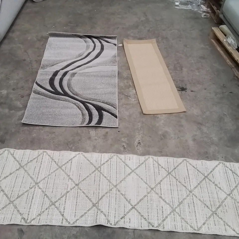 STILLAGE CONTAINING APPROXIMATELY  30    DESIGNER AREA RUGS // STILLAGE NOT INCLUDED