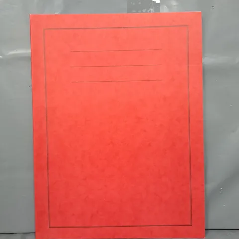 BOX OF APPROXIMATELY 50 CLASSIC PROJECT LINED A4 BOOKS IN RED